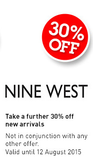 NINE WEST UP TO 30% OFF